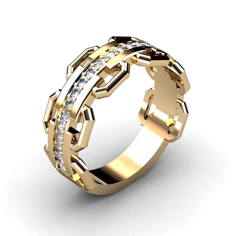 Mei Mary Creative gold-plated diamond ring - fashionable ring for men and women