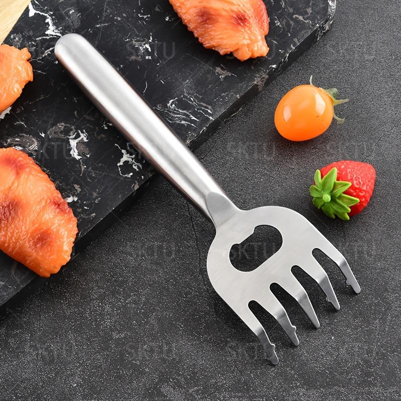 1PC Stainless Steel Handle Bear Claw Meat Shredder Multi-functional Fresh Meat Shredder Fork Bear Claw Meat Splitter Kitchen Food Splitter Meat Cutter