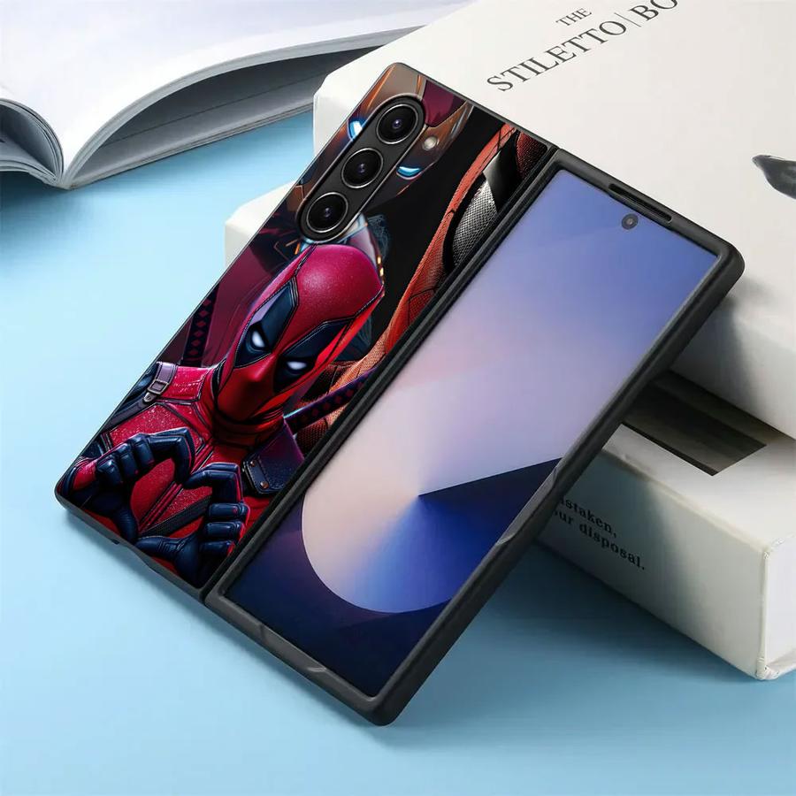 Marvel Comics Hero Spider Man Back Phone Cover Case for Samsung Galaxy ZFold3 ZFold7 ZFold4 ZFold5 ZFold6 Z Fold 7 6 5 4 3