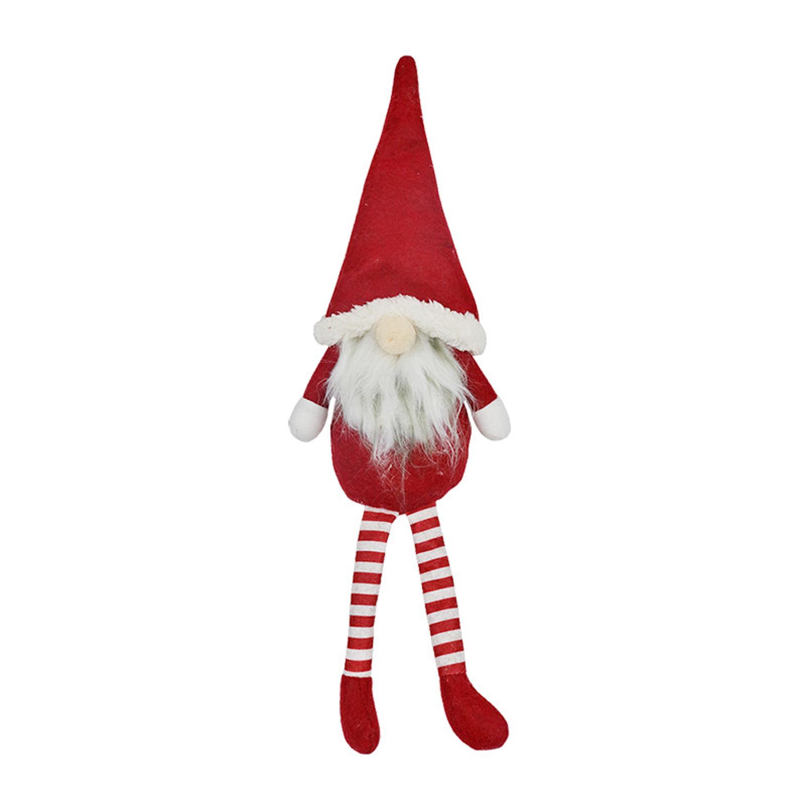 

Christmas Gnome Doll Long Legs Faceless Plush Doll Stuffed Pacify Rag Toy Seasonal Ornament Gift For Kids Girl Couple 1PCS червоний