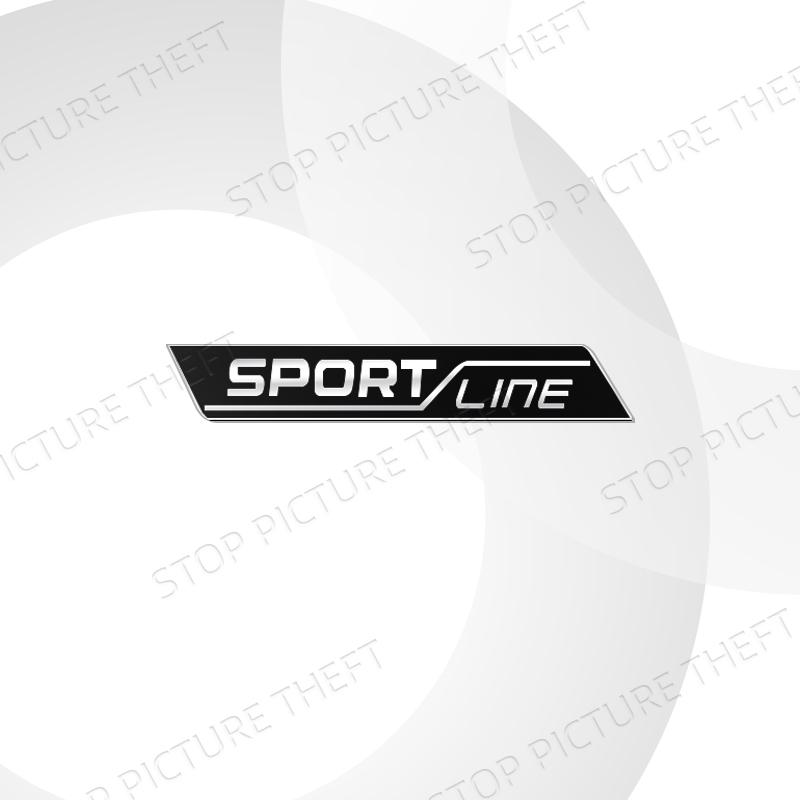 AAABV1 Metal Alloy Sport Line Logo Car Grille Badge Trunk Sticker Decoration Emblem For Skoda Fabia Octavia Citigo Rapid Kodiaq Karoq