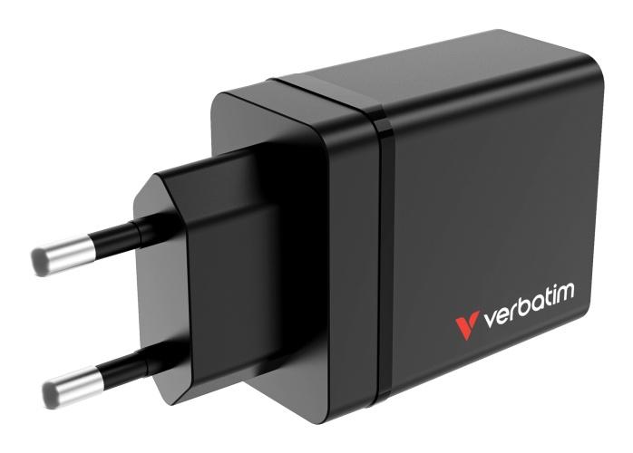 Verbatim 49700 USB Charger 30W 4-Port USB-A, USB-C, EU Plug, Black