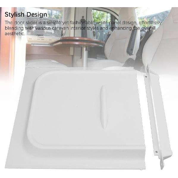 Aramox White RV Screen Door Slider, Prevents Debris, Great Ventilation, Easy Install, Fashionable Design, 12x12 inch Panel, Fits RV Trailer Motor