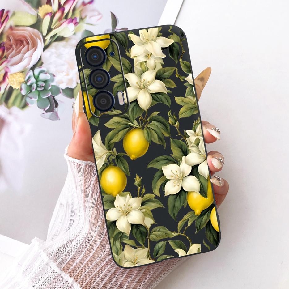 For Motorola Edge 2021 Case XT2141-1 Luxury Butterfly Tree Painted Cover Soft Silicone Case For Motorola Edge 2021 Edge2021 Bags