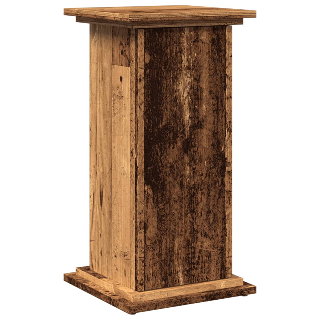 Pedestal with Storage Space Rustic Wood Look 31 X 30 X 60 Cm Engineered Wood
