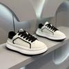 Autumn New Leather Youth Casual Board Shoes Platform Niche Low-top Sports Shoes Aj