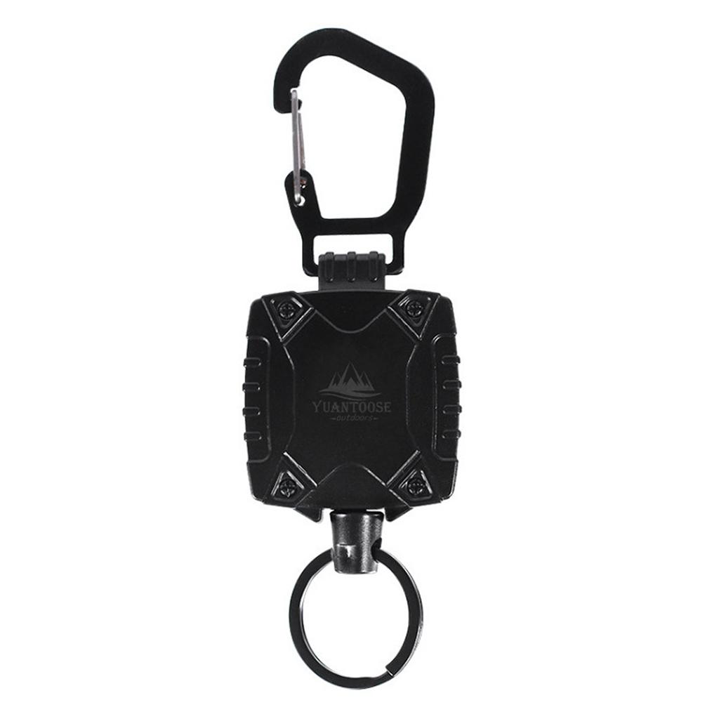 Heavy Duty Plastic Carabiner Retractable Anti Lost Magnetic Elastic Keychain for Outdoor
