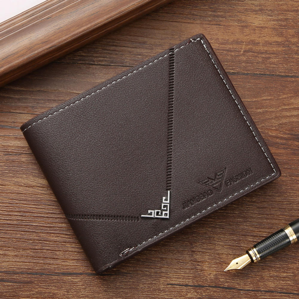 Coin Purse  Men'S Short Wallet Bifold Wallet Slim Pu Leather Wallet For Pocket Carry Gifts Daily Use
