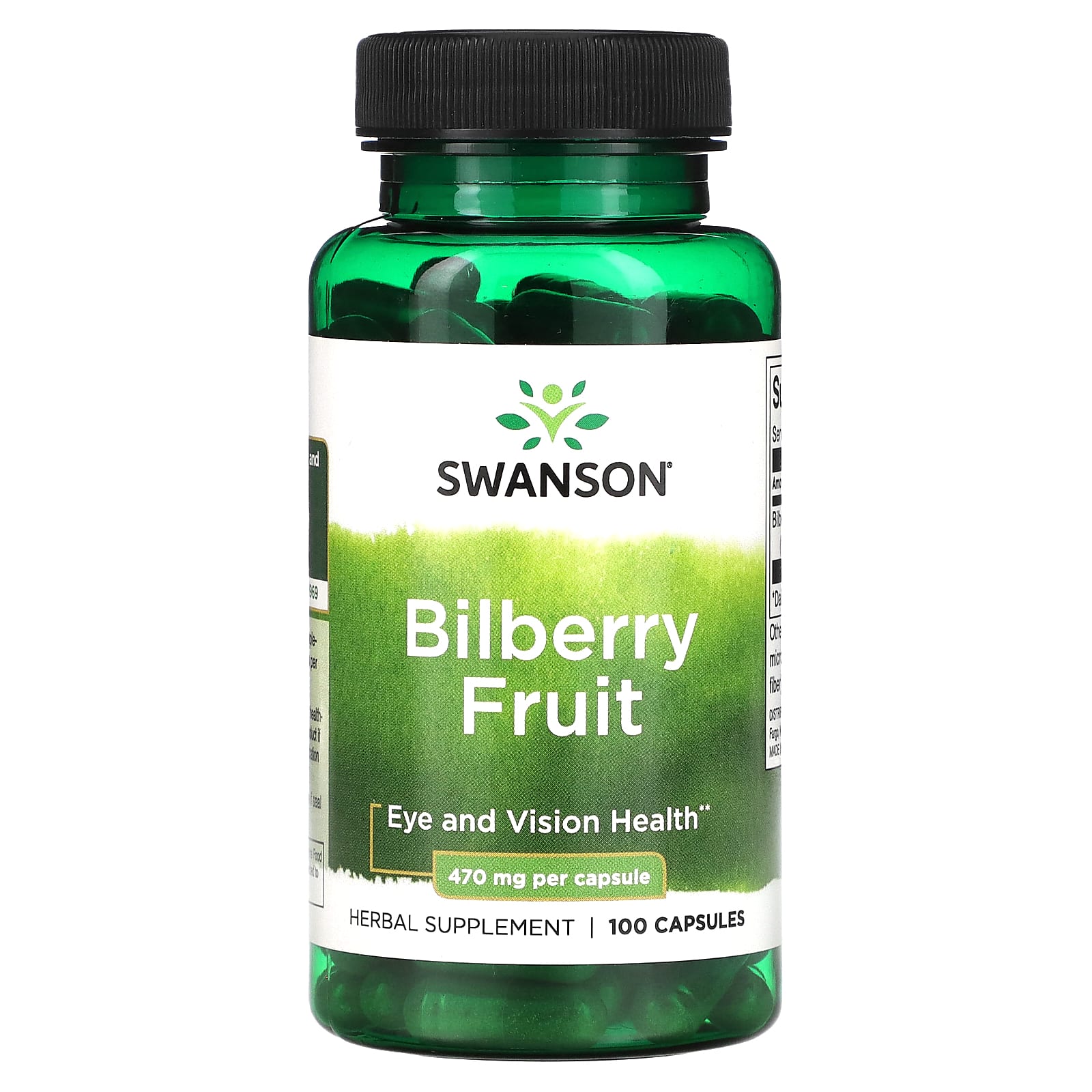 

Bilberry Fruit, 470Mg, 100 Capsules