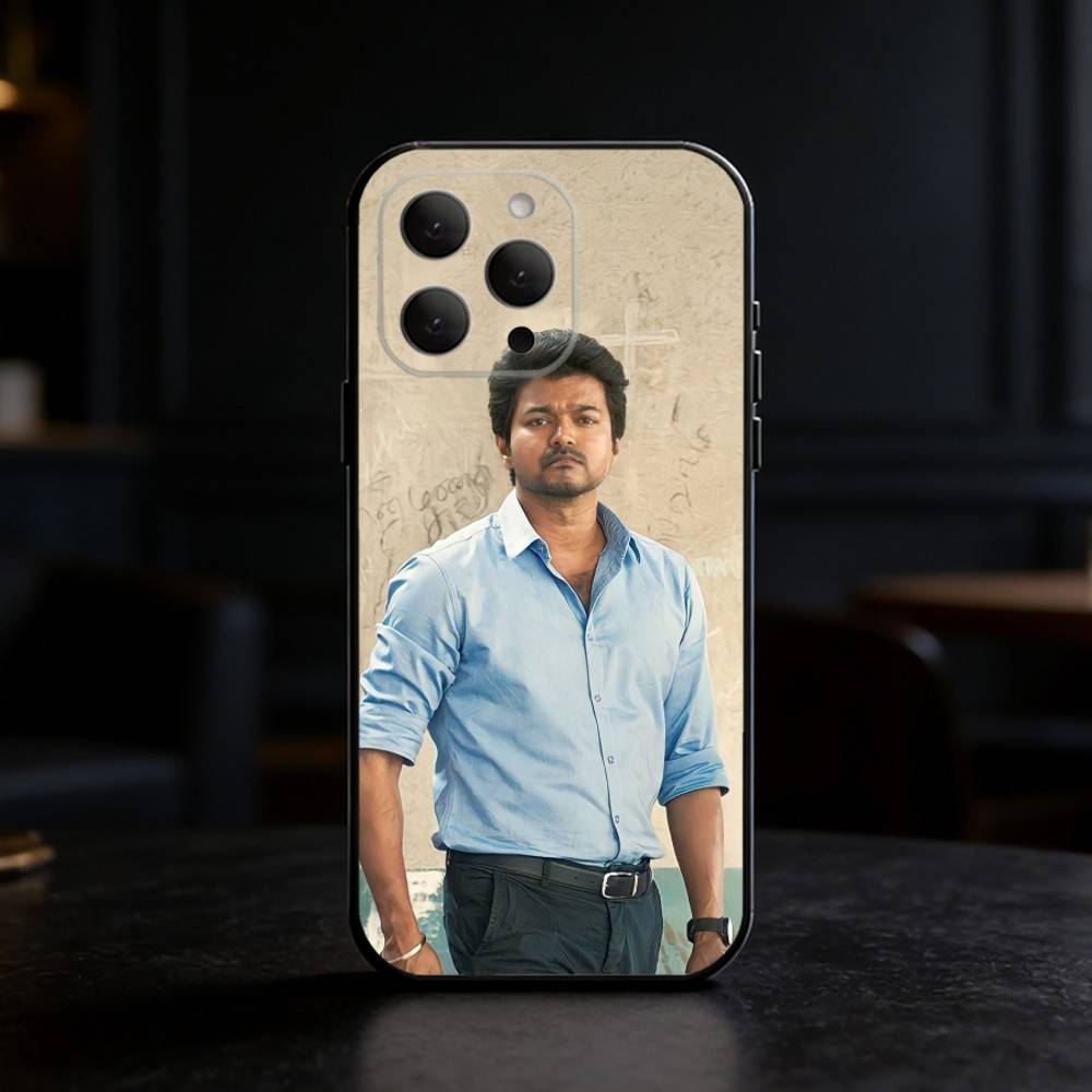 T-ThalaPathy Actor V-Vijay Phone Case Silicone black Soft For IPhone 17,16,15,14,13,12,11,SE,Plus Pro Max