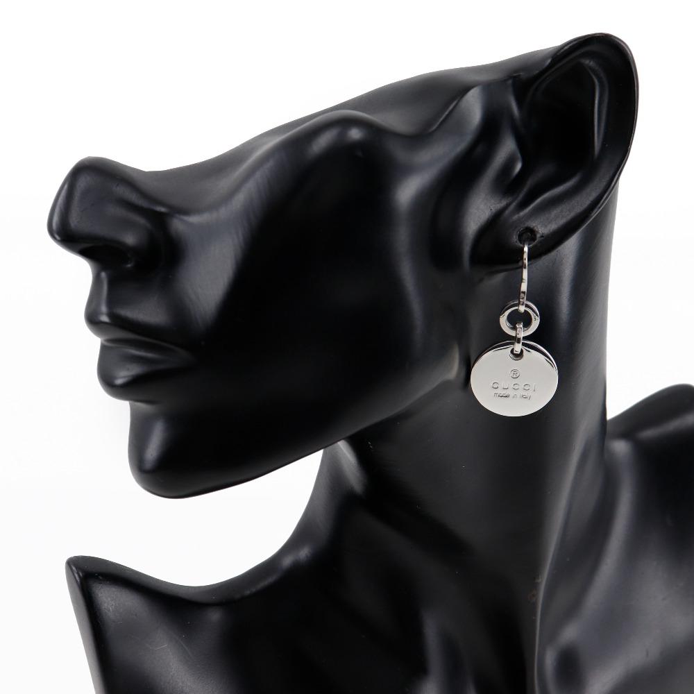 GUCCI trademark Piercing Logo round Silver925 12.1g Women Used