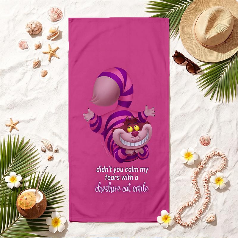 Cheshire Cat Soft Beach Towel Stylish Beach Pool Towel for Summer Seaside Vacation Travel