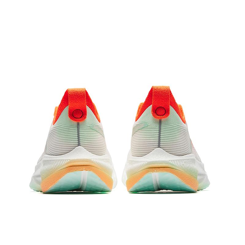 Anta Running Series Marli 2 Confortáveis Antiderrapantes Respiráveis Top Baixo Sapatos Casuais de Corrida Tênis Masculino Branco Laranja 912535560-4