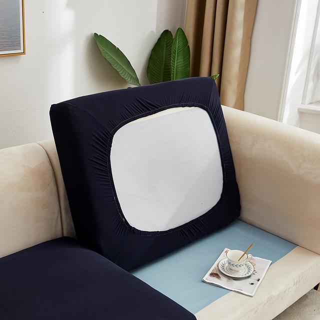 Solid Color Stretch Sofa Seat Cushion Cover Sofa Covers For Living Room Removable Elastic Seat Chair Cover Furniture Protector for Home