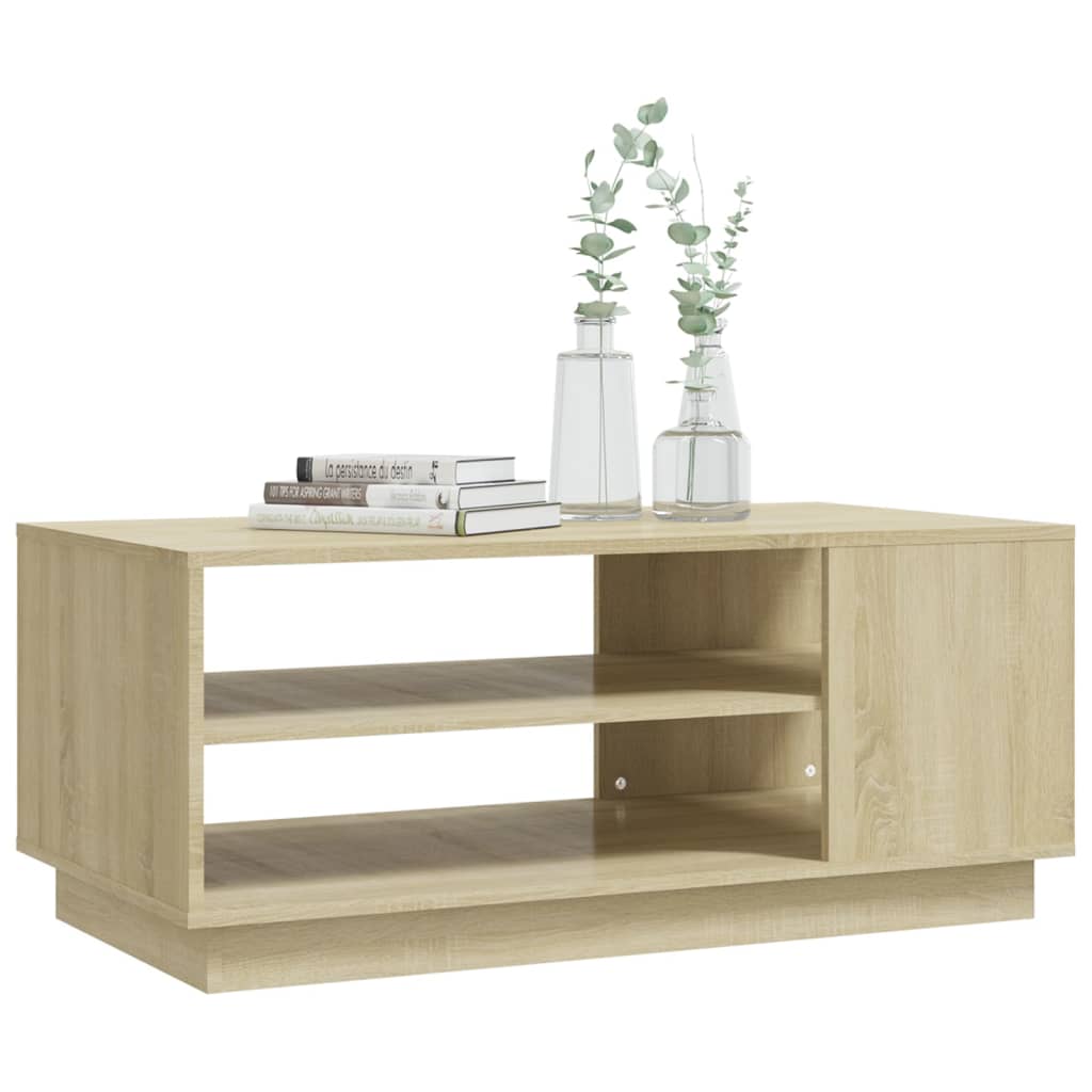  Coffee Table, Sonoma Oak 102x55x43 Cm, Wood-based Material