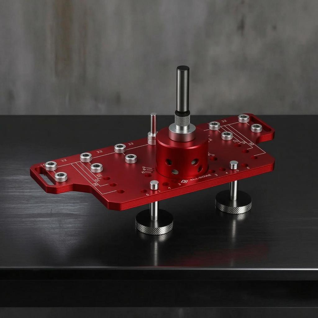 Hinge Alignment Guide with Aluminum Alloy Cabinet Jig High Precision Door Template for