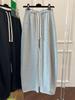 Spring Gray High-Waisted Casual Women's Wide-Leg Sweatpants