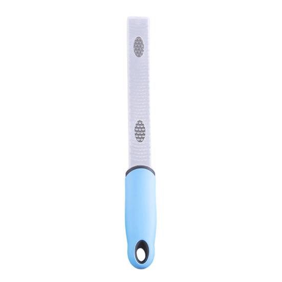 Stainless Steel Cheese Grater Multi-Purpose Kitchen Peeler Rust-Proof Lemon Zester Grater Ergonomic Handle Peeler for Kitchen Use небесно-голубой