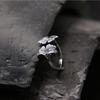 Japanischer Hansen Girl Retro-Stil Ginkgo Blatt Ring Damenmode Persönlichkeit Offener Zeigefingerring