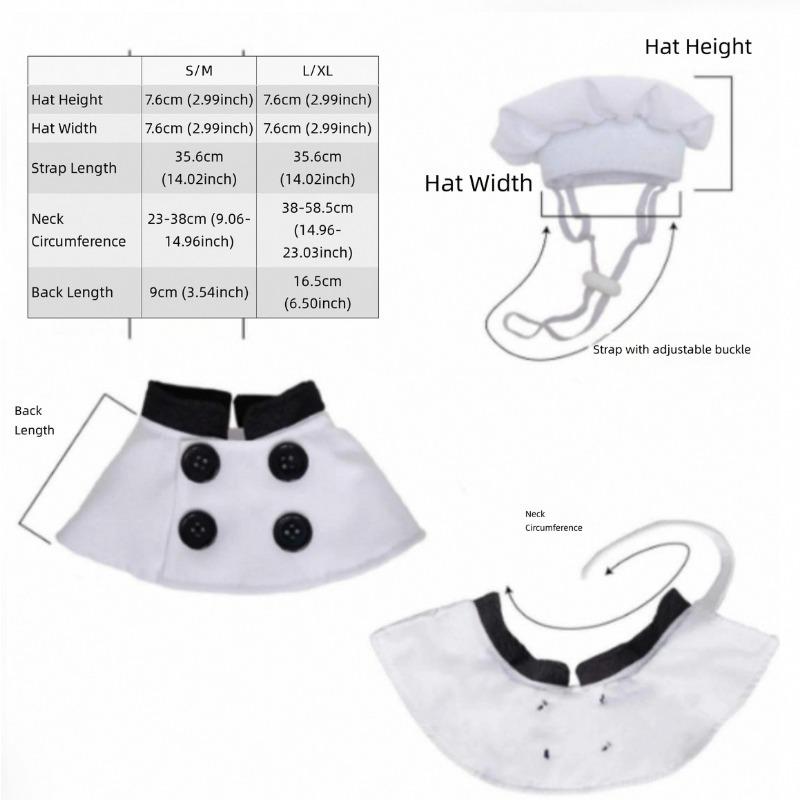 New Dog Chef Hat Costume Funny Kitchen Role Play Outfit Halloween Christmas Cosplay Clothes for Small Medium Dogs