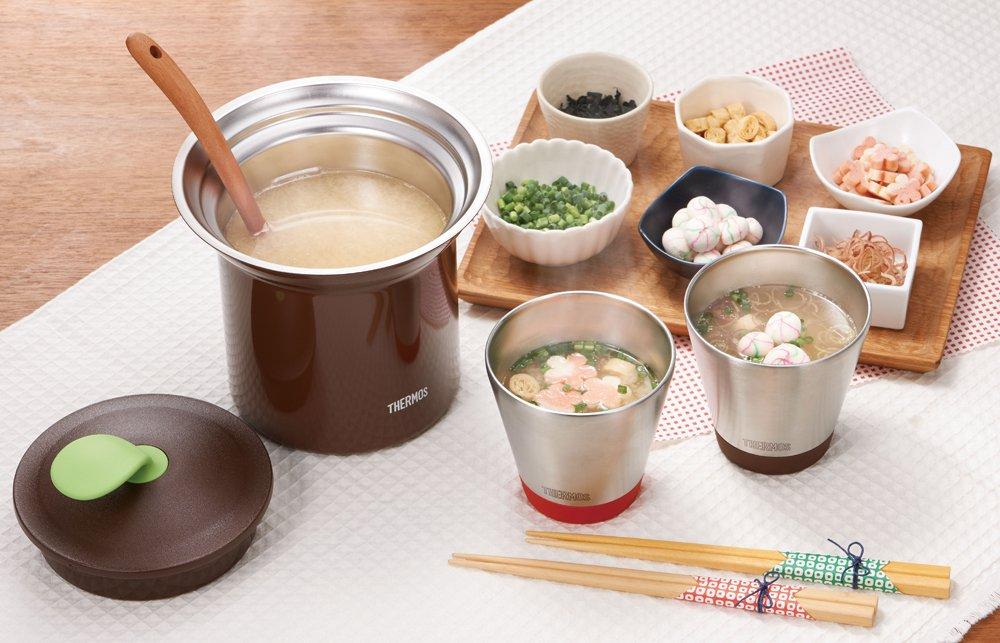 Termos Vakuově izolovaná stolní polévková nádoba 1L Mocha MC KJC-1000