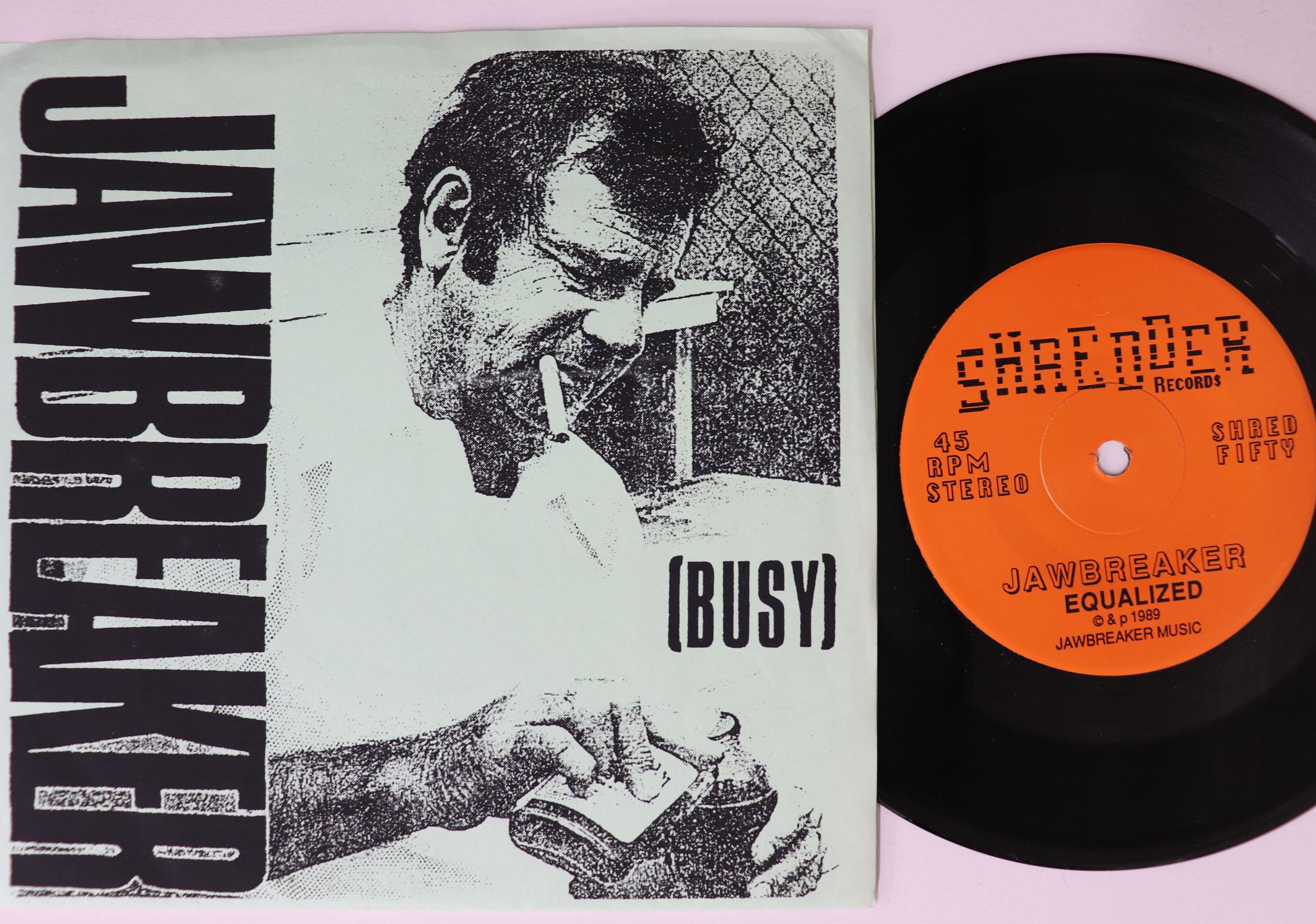 

7inch Record JAWBREAKER Busy Equalized SHREDFIFTY SHREDDER 1989 US Rock Used