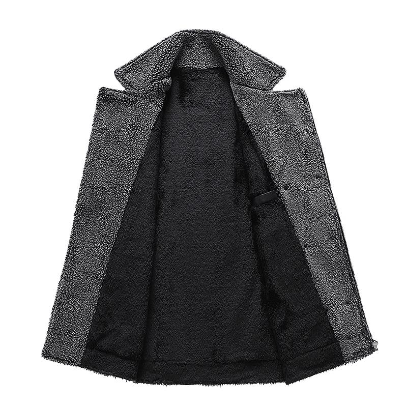 Wind-Resistant Leather Jacket Autumn Winter Plush Parkas Comfortable Thickened Warm High Quality Men Clothing Roupas Masculinas