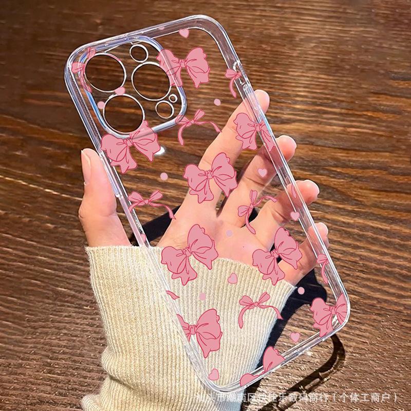 Sweet pink bow fits iPhone 11/12/13/14 Pro Max cases
