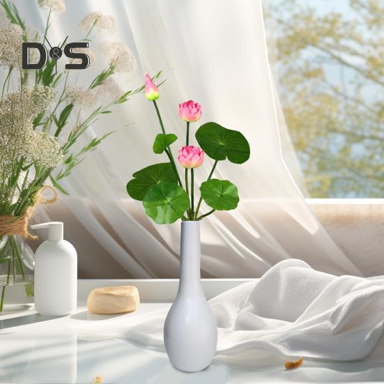Künstliches Lotusblütenblatt, realistische Kunstseide, Blumendekoration für Hochzeiten, Partys, Zuhause, Büro, Tischdekoration, Kunstblumen, Pflanzen, Zweig