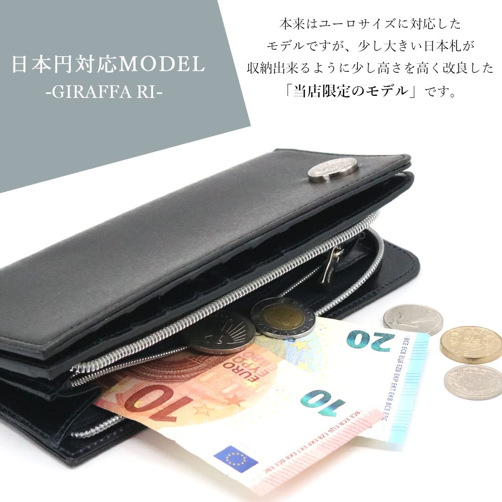 Orobianco Men's Custom-Made Long Wallet in Genuine Saffiano Leather (NEROBlack) - Made in Italy. A simple, stylish, and perfect gift.