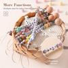Personalized Name Baby Pacifier Clips Chains Teethers Dummy Nipple Holder Silicone Crown Clip Newborn Teething Toys Accessories