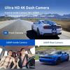 3-kanals bil-DVR Dashcam 4K-kamera GPS WiFi för fordons Dashcam Svart Box Videobandspelare Registrator Nattseende Biltillbehör