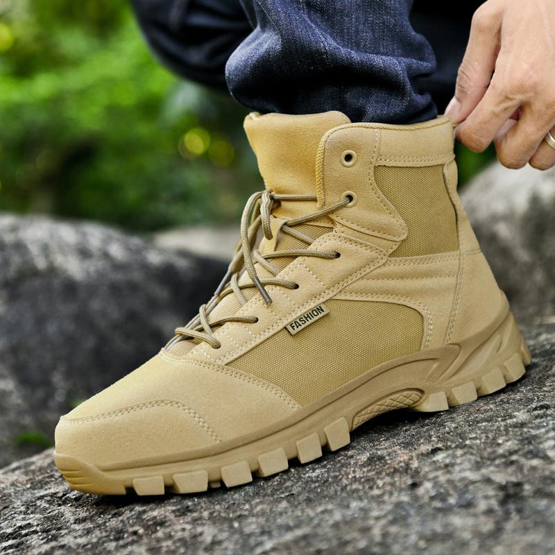 Couples High-top Boots Outdoor Field Practice Shoes Battlefield Combat Training Work Boots Walking Hiking Casual Sports Shoes