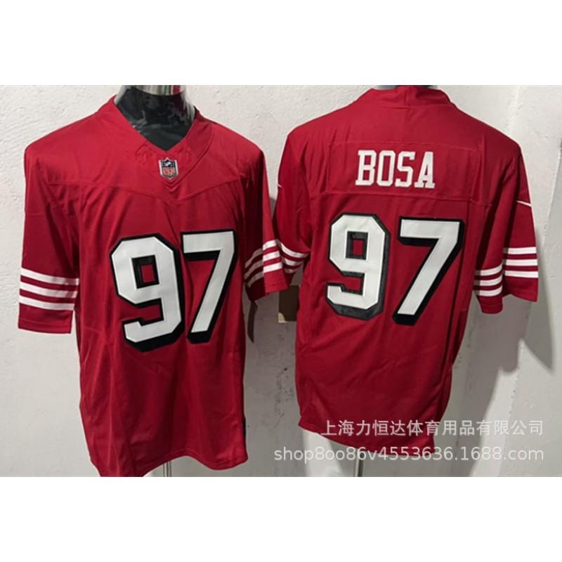 Maillot de Football 49ers 13 Purdy 97 Bosa Uniforme d'Équipe Sports Hommes Femmes