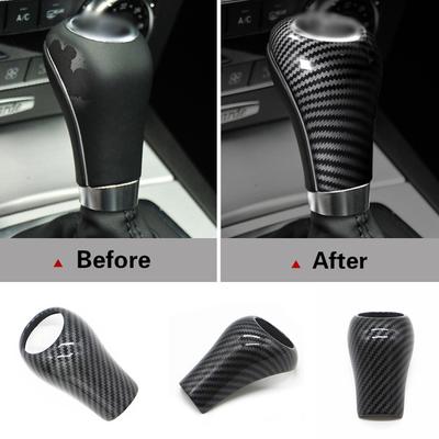 Karbon Fiber ABS Mercedes Benz W204 W211 W212 W169 CLS ACEG Sınıfı Araba Vites Topuzu Kapağı Trim Sticker Oto Aksesuarları