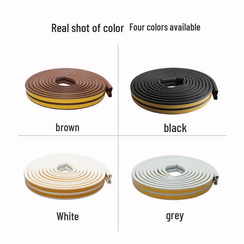 Self-Adhesive Weatherproof Door & Window Foam Seal Strip - 6m, Soundproof & Insulating