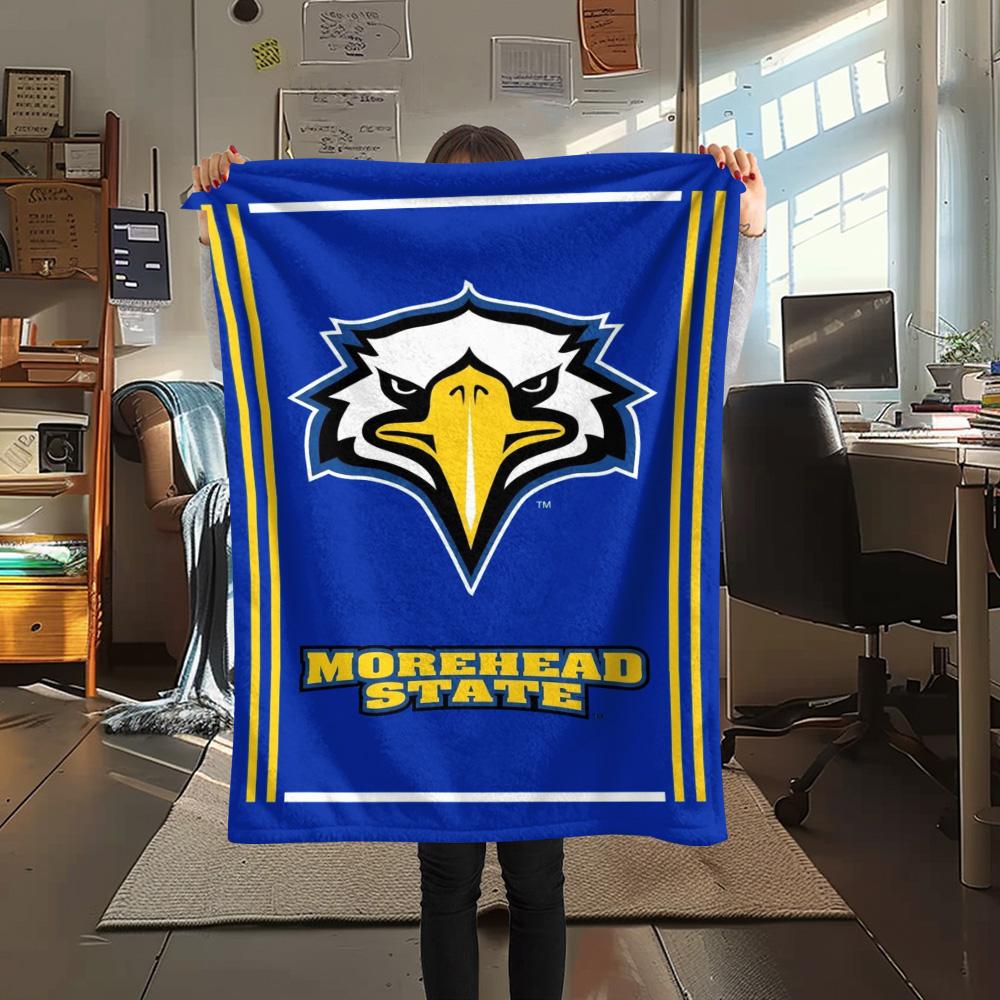 Morehead State Eagles Print Flannel Blanket High Quality Warm Comfortable Cover for All Seasons Perfect for Gifts Home Decor