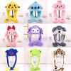 Cartoon Pinch Hat Ears Move Plush Hat Children's Winter Warm Hat Cute Sonic Mario Hat