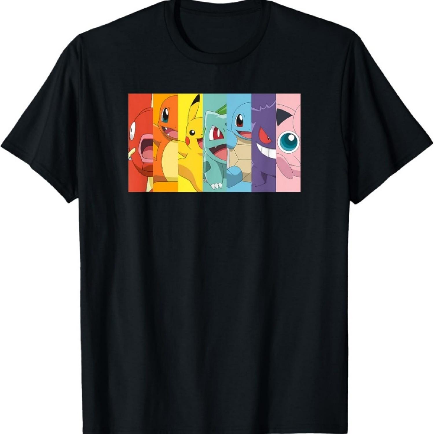 

Pokémon Group Shot Poke Portrait Rainbow T-Shirt XXXXXL чорний