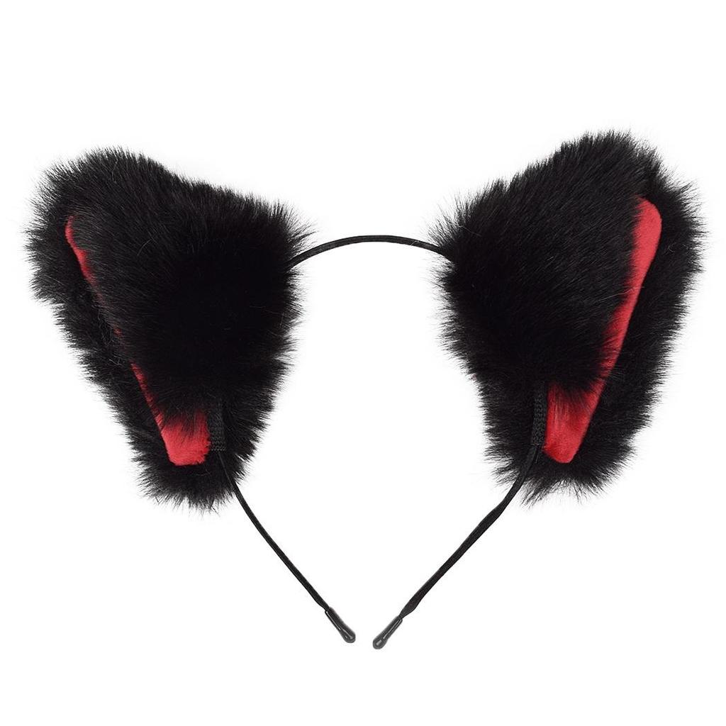 Plush Cat Ears Headband for Cosplay and Anime Costumes