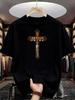 Unisex Summer Cotton Short Sleeve T Shirt Vintage Jesus Cross Mountain Way Truth Life Print Crew Neck Religious Street Male Tee