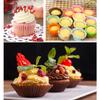 Pack of 50 Safe Food Grade Inks and Paper Grease Proof Cupcake Liners Holiday Party Mini Paper Baking Cups