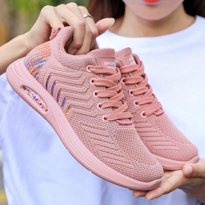 Schuhe Damen Frühling neue Damenschuhe Luftpolsterschuhe Polyurethan Fly-Woven lässige Sportschuhe Damen
