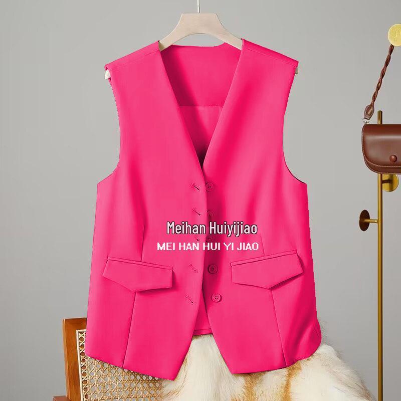 Korean Style Trendy Women's Sleeveless Vest Suit Jacket