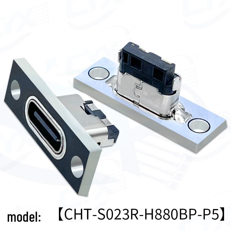 USB-C Female Port with Mounting Plate for DIY Keyboard/Charger Cable Modification