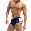 UXH Men's Patchwork Multicolor Briefs - Sleek, Sexy, and Anti-Exposure Beachwear.