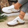 Fashion Large Size Women's Casual Deoxynucleotide Shoes Soft Bottom Anti-Slip Sports Sneakers Korean Style Spring New Model Student Shoe
