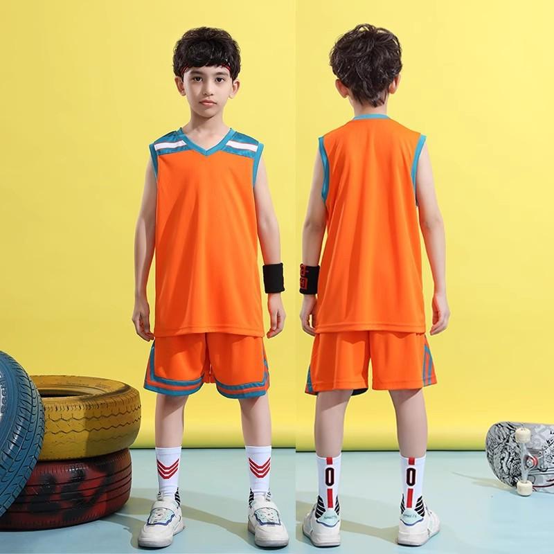 Children's basketball uniform set, for boys, elementary school students, competition training, summer boys, girls, summer printing