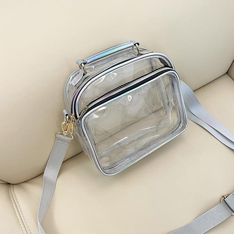 Transparent Pvc Ladies Small Handbags Women Clear Bag Waterproof Casual Simple Crossbody Shoulder Bags