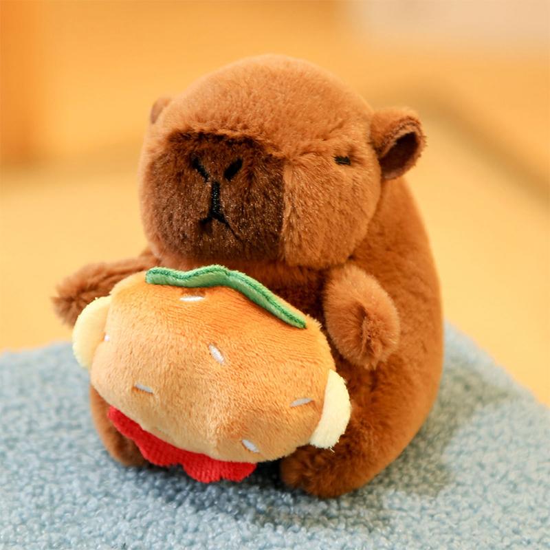 Cartoon Capybara Plush Keychain Pendant Bag Hanging Decoration Accessories Cute  Stuffed Doll Toy Keyring Kids Gift